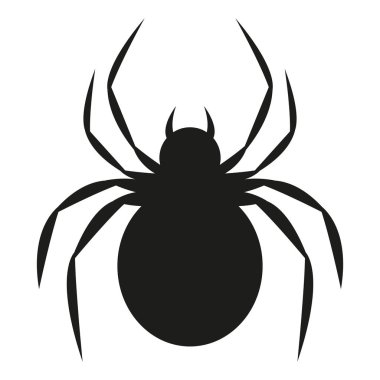 Siluet siyah örümcek