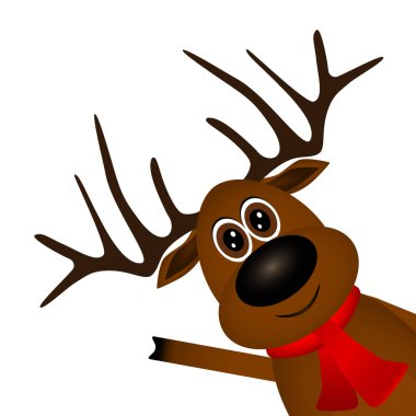 Gülen yılbaşı eşarplı komik ren geyiği