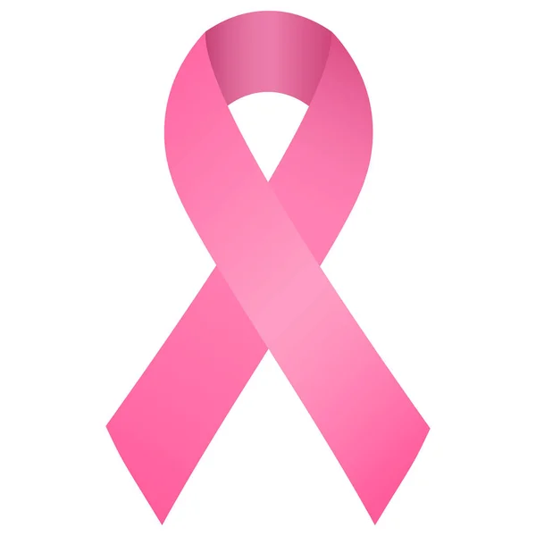 Ruban rose symbole des organisations soutenant le programme de lutte contre le cancer du sein. — Image vectorielle