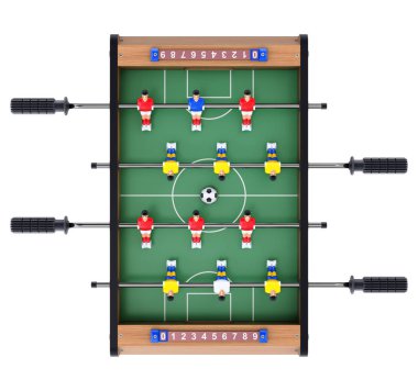 Futbol masa oyunu - 3d boyut üst görünüm içinde çocuklar için