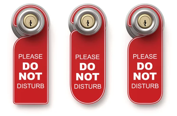 Set Doo Disturb Door Hanger Knob Illustration — Stock Photo, Image