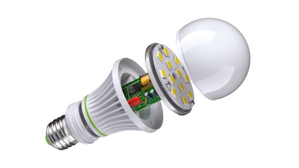 Led Bulb Assembly Animation Exploded View White Background Animation  Seamlessly — Stock Video © mipan #220075166