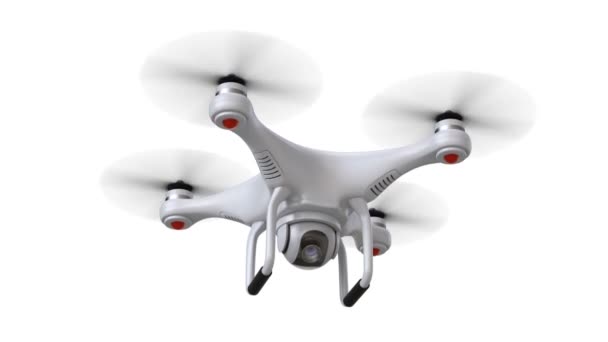 Flying Quadrocopter Drone Con Fotocamera Perfettamente Loop Animazione Perfettamente Loop — Video Stock