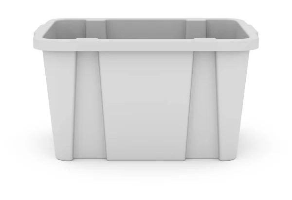 Argila Renderização Caixa Reciclagem Fundo Branco Ilustração — Fotografia de Stock
