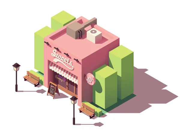 Векторний магазин ізометричних цукерок — стоковий вектор