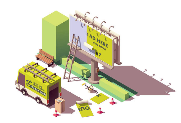 Vector isometric billboard fixing