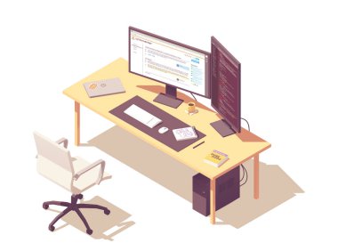 Vektör izometrik programcı İşyeri