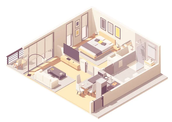 Appartement vectoriel suite hôtel — Image vectorielle