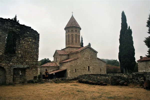 Монастырь Древний Икалто Кахетии Грузия Античный Грузинский Монастырь Икалто Телави — стоковое фото