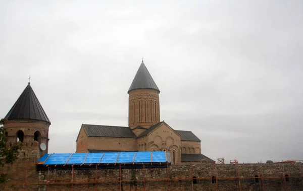 Complejo Medieval Del Monasterio Ortodoxo Alaverdi Región Kakhetia Georgia Iglesia — Foto de Stock