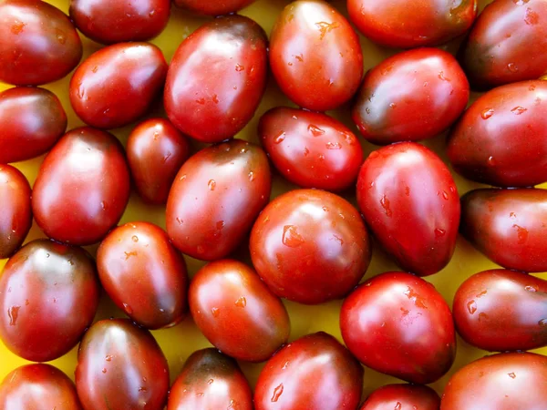 Tomates Vermelhos Escuros Maduros Como Fundo — Fotografia de Stock