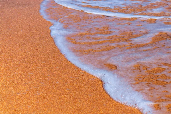 Close Praia Mar Arenoso Com Ondas — Fotografia de Stock