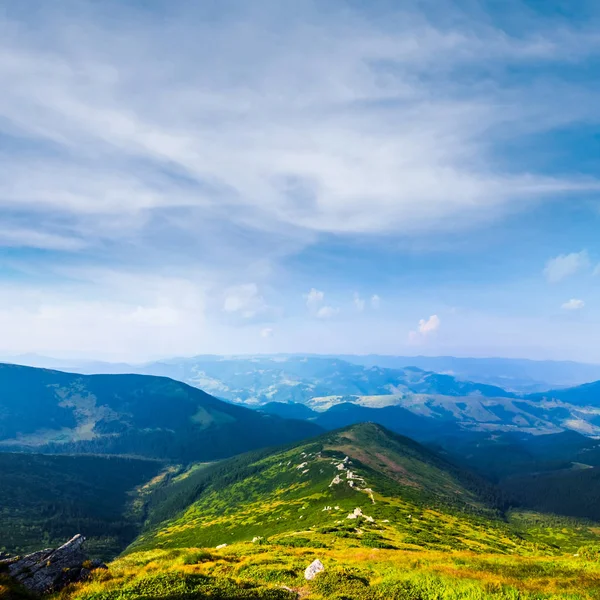 绿色的山谷山景 — 图库照片