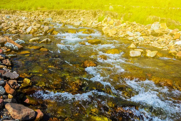 Sungai Mengalir Melalui Ngarai Gunung — Stok Foto