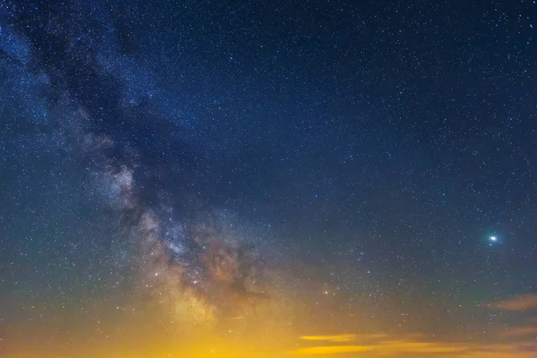 Stjärnklar Natthimmel Med Vintergatan Bakgrund — Stockfoto