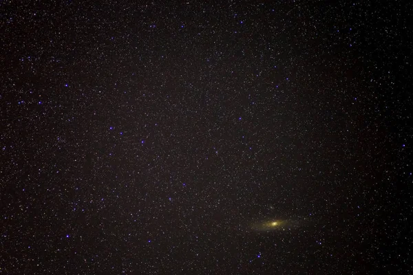 Natt Himmel Bakgrund Med Andromedagalaxen — Stockfoto
