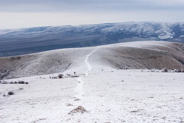 Winter Snowbound Mountain Plateau — Stock Photo, Image