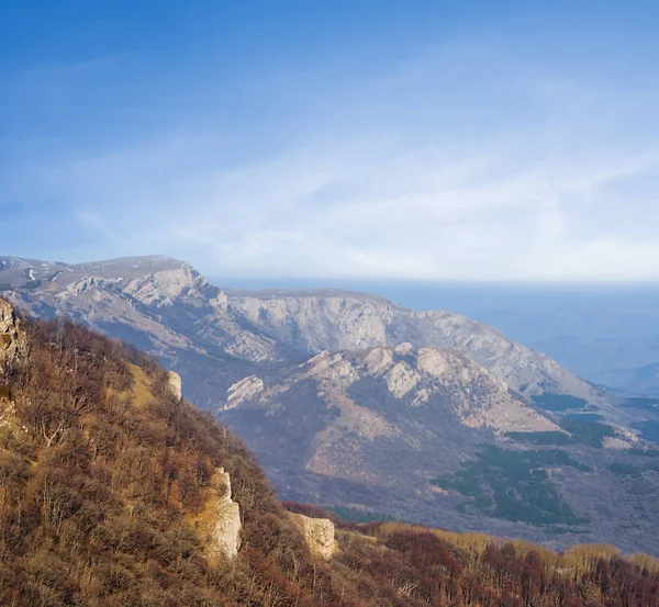 Krásný Jarní Horské Údolí Krajina — Stock fotografie