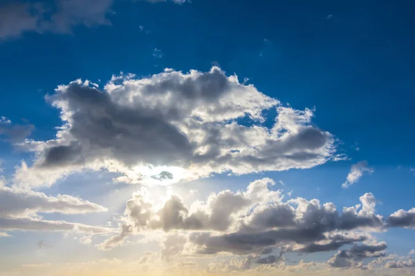 dramatic cloudy sky with sparkle sun, natural background