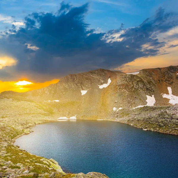 Blauwe Meertje Vallei Van Berg Bij Zonsondergang — Stockfoto