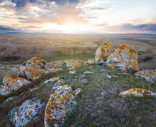 Лунная Вершина Драматическом Закате — стоковое фото