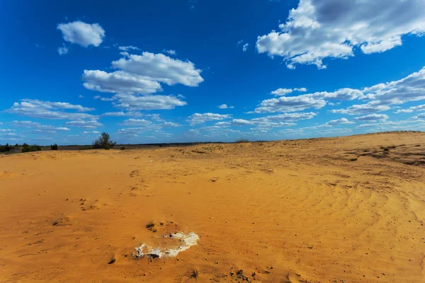 Deserto Arenoso Verão Quente Sob Céu Excluído — Fotografia de Stock