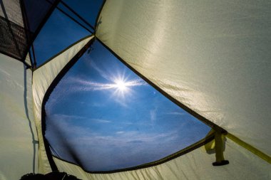 Güneş itme turistik çadır tavana ışıltı