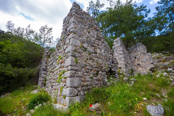 Oude Oude Ruïne Turkije Lucian Way Olympos — Stockfoto