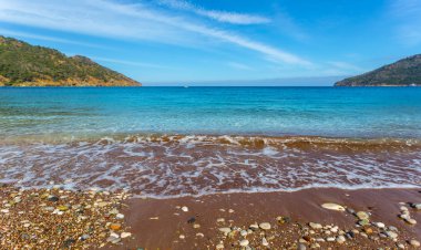 güzel zümrüt Akdeniz körfezi, Türkiye, Likya yolu