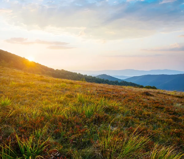 Beautiful Mountain Valley Scene Sunrise — Stock Photo, Image