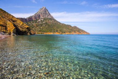 güzel zümrüt Akdeniz körfezi, Türkiye, Likya yolu