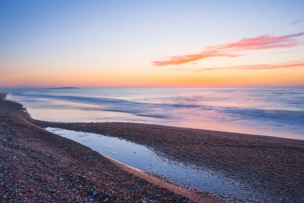 Costa Mar Verão Crepúsculo — Fotografia de Stock