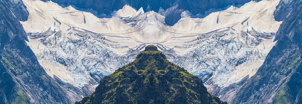 Glaciar Close Bacia Montanha — Fotografia de Stock