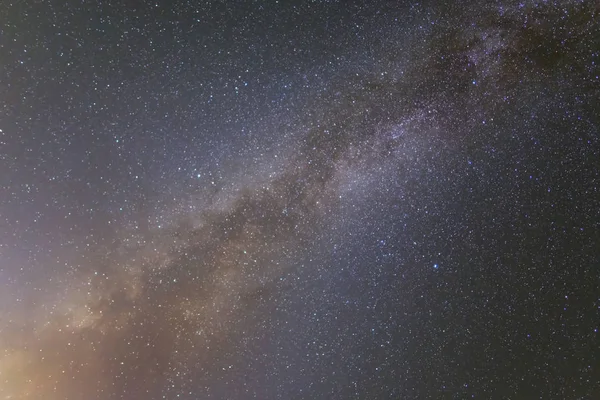 Temná Hvězdná Obloha Mléčnou Cestou Nádherný Noční Venkovní Pozadí — Stock fotografie