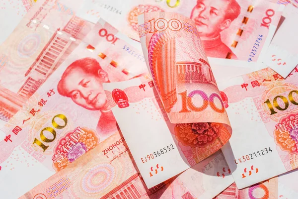 Oficiální Měna Číny Renminbi Zkratka Rmb Yuan Základní Jednotka Žen — Stock fotografie