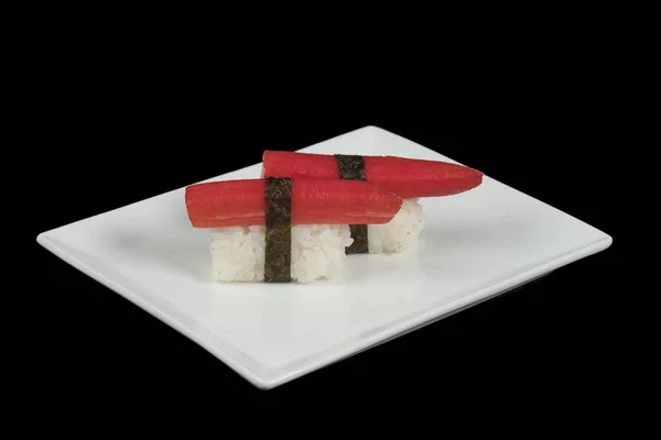 Pyszne Sushi Odmiany Czarne Tło — Zdjęcie stockowe