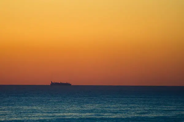 Vista Para Mar Navio Carga — Fotografia de Stock