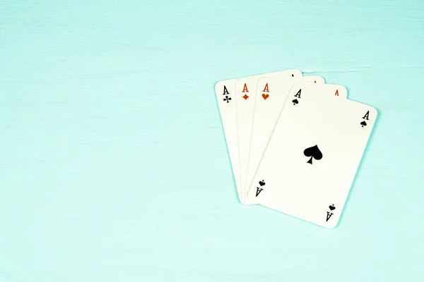 Cartas Juego Mano Póker —  Fotos de Stock