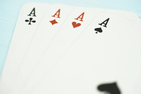 Cartas Jogo Mão Poker — Fotografia de Stock