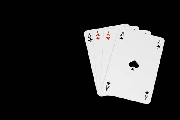 Κάρτες Παιχνιδιού Χέρι Πόκερ — Φωτογραφία Αρχείου