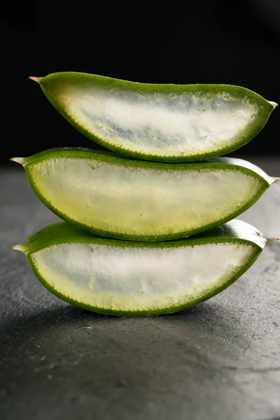 Planta Beleza Fatias Aloe Vera — Fotografia de Stock