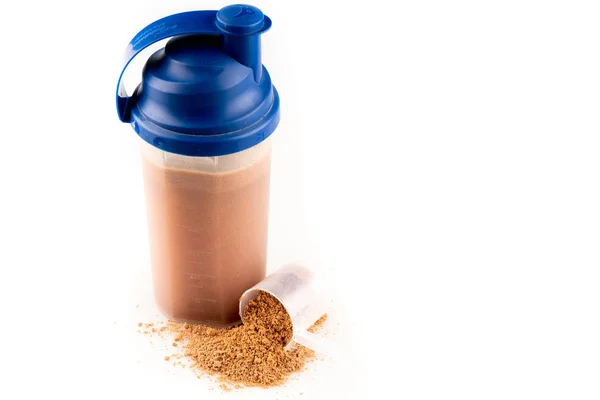 whey protein powder and spoon