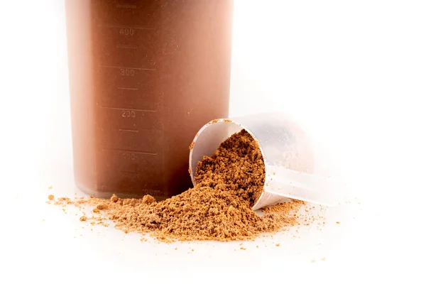 Whey Protein Powder Spoon — Stock Photo, Image