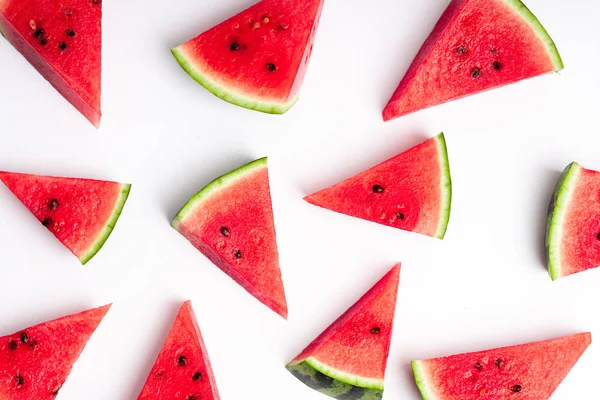 Ripe Watermelon White Background — Stock Photo, Image