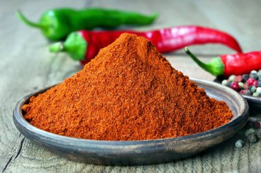 kırmızı toz biber. yakın çekim.