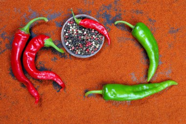 kırmızı toz biber. yakın çekim.