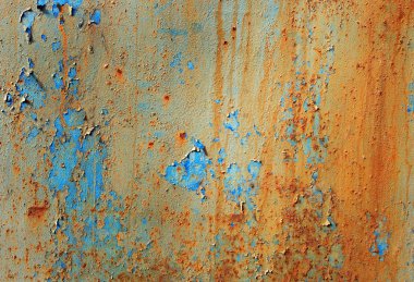eski boyalı paslı demir doku arka plan.