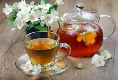 yasemin yeşil çay. yakın çekim