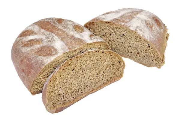 Roggenbrot Isoliert Auf Weiß — Stockfoto