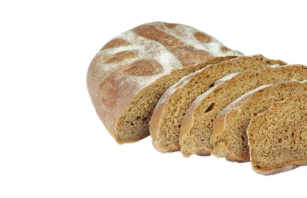 Rye Bread Loaf Isolated White — Stock Photo, Image